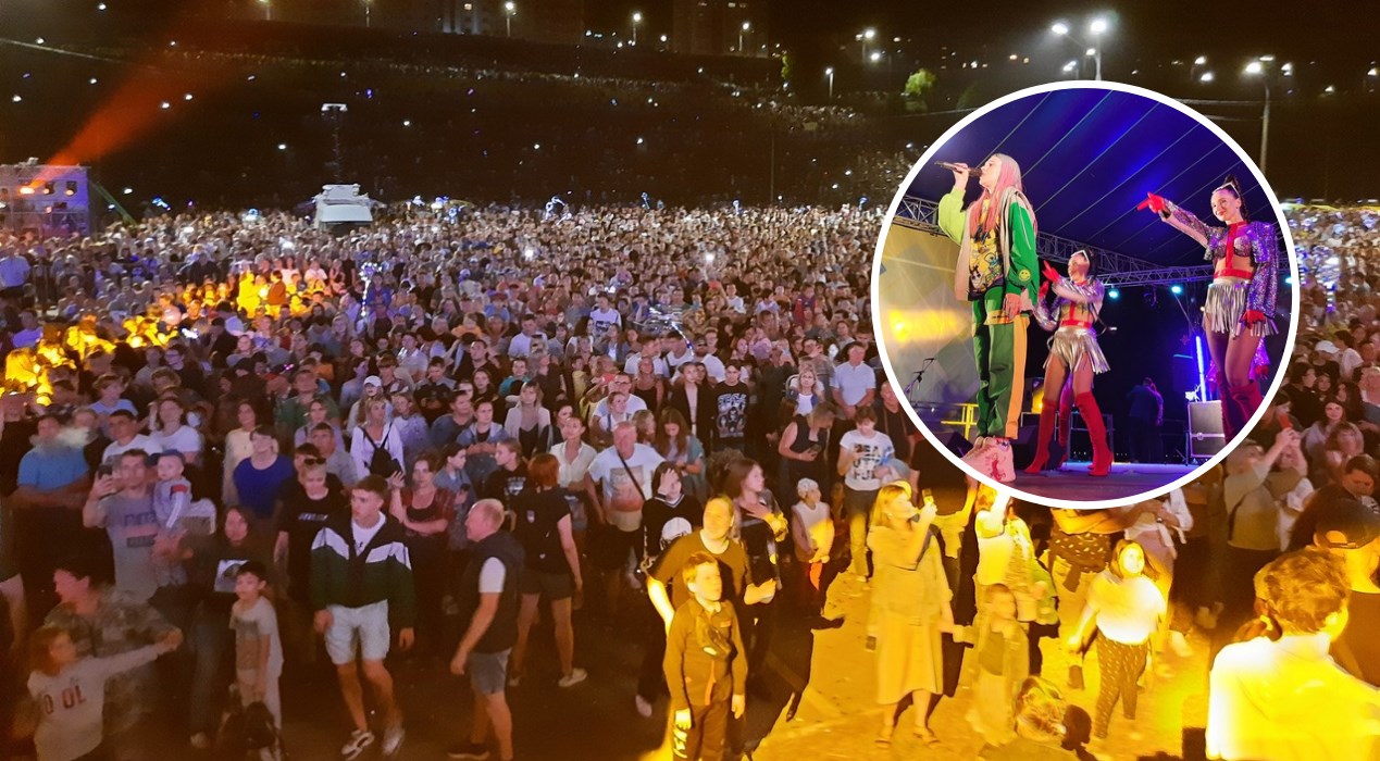 В Новочебоксарске тысячи людей отпраздновали День города под песни группы "Вирус" и салют