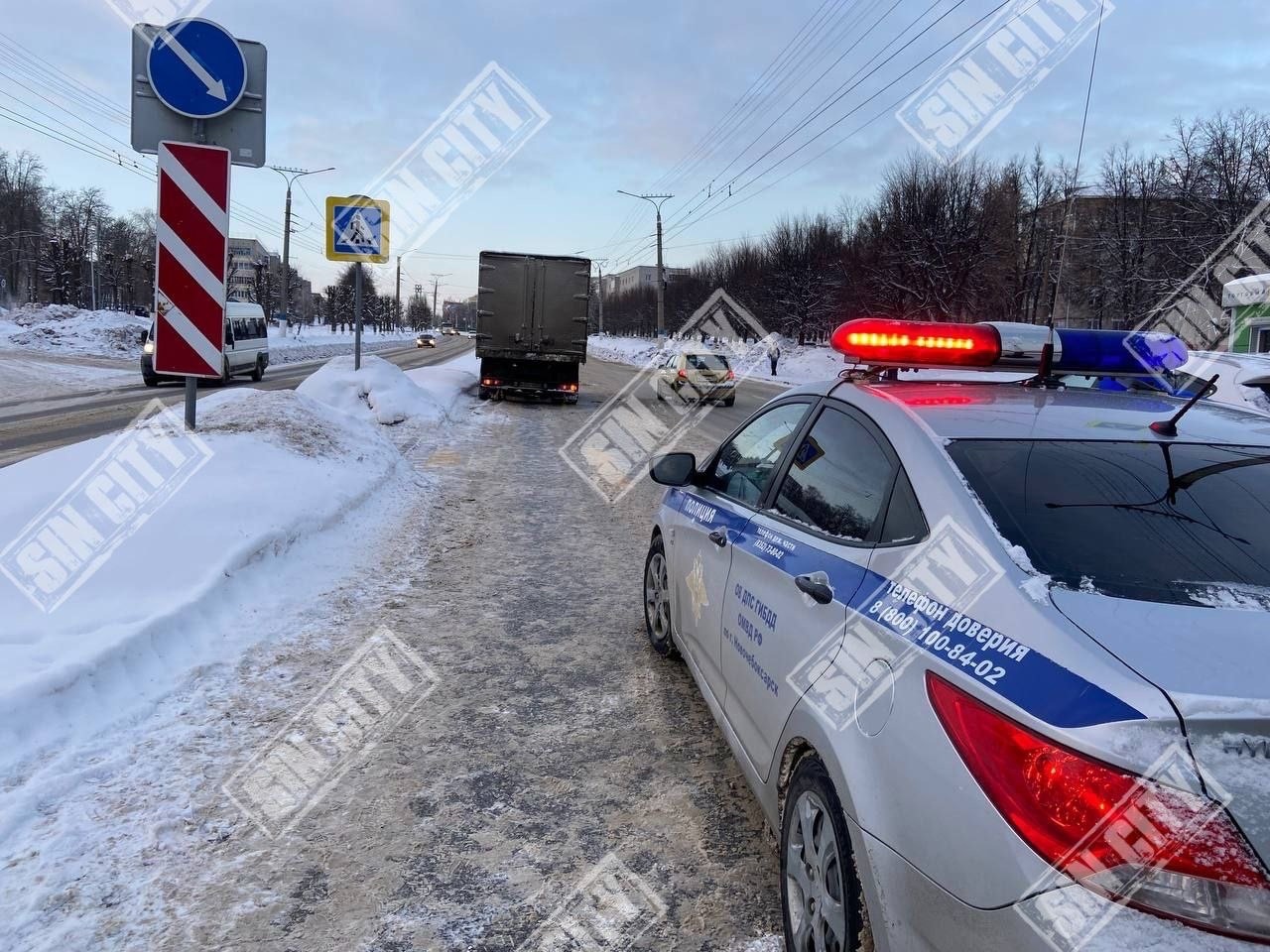 В Новочебоксарске грузовик сбил пешехода