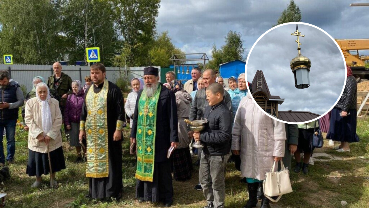 На церковь св. Ксении Петербургской в Новочебоксарске установили купола