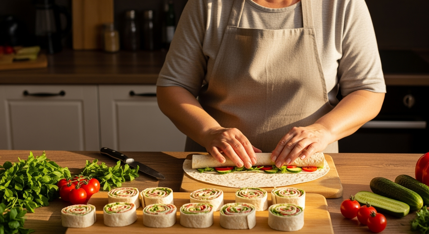 Быстро, просто и очень вкусно: берем лаваш и готовим аппетитные рулетики — исчезнут со стола в один миг